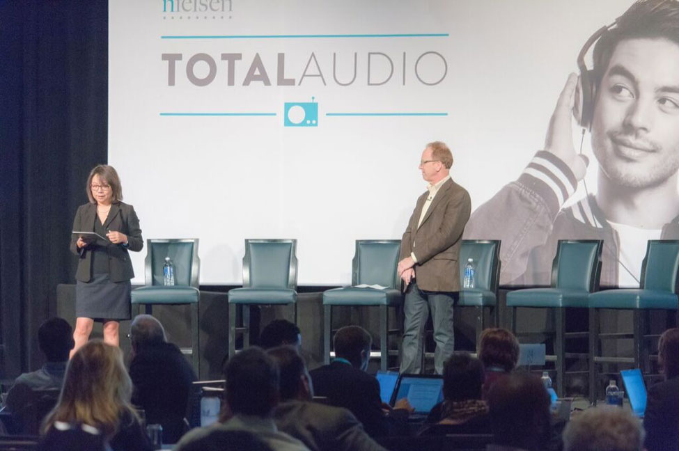Dr. Chan-Olmsted, with Nielsen VP of Measurement Innovation Dr. Ed Cohen, presented the findings at the Nielsen Total Audio client conference.