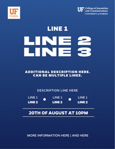 UF brand Canva template blue flyer