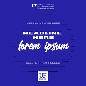 UF brand Canva template blue instagram square social media post