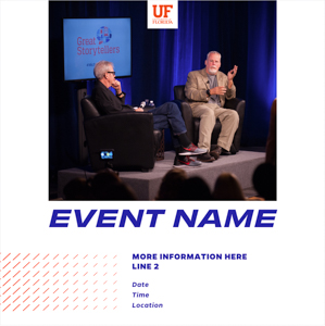 UF brand Canva template blue instagram square event social media post