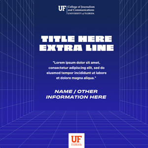 UF brand Canva template blue instagram square social media post