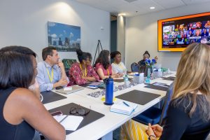 Attendees engage with each other during a session about public perceptions of Black women in leadership and politics. Photo credit: Jenna Ayoub.