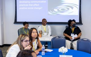 Attendees listen during a session. Photo credit: Jenna Ayoub.