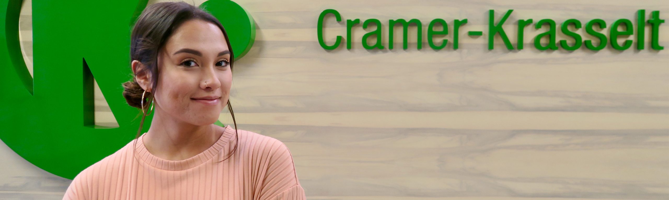CJC advertising student Gabrielle Torres during her summer internship at Cramer-Krasselt in Chicago.