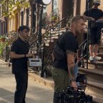 Clapping the slate on-set of a commercial filmed in Brooklyn.