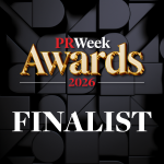 PRWEEK Awards logo with finalist designation for 2026