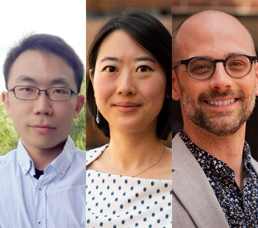 Photo collage depicting Jaiwei Liu, Yang Feng and Nathan Carpenter