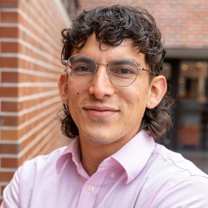 Nathan Salzman Headshot in Weimer Hall Atrium