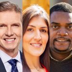 Montage photos of Jeremy St. Louis, Maria Fernanda Camacho and Antoine Haywood