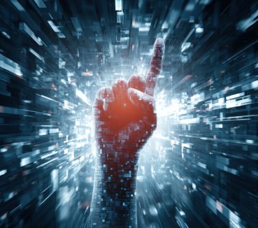 digital democracy concept with technology background