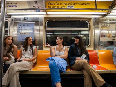 Riding the Subway in NYC.